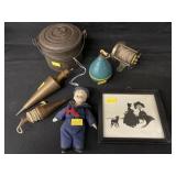 Plumb Bobs, Wooden Top, Berry Pail