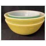 (3) Vintage Pyrex Mixing Bowls
