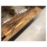 (3) Crafted Wooden Forks