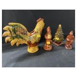 (4) Breininger Redware Figurines