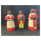 Vtg. Plastic Figural Form Shakers & Syrup Bottle