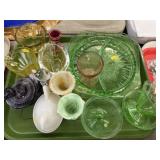 Depression Glass with Canisters