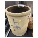 Slip Decorated Straight Sided Storage Crock