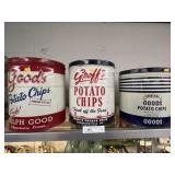 (3) Vintage Chip Canisters