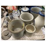 Salt Glazed Pottery, Stoneware and Glass Canister
