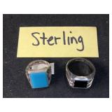 (2) Sterling Silver Rings