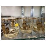 Owl Decorated Glass Tumblers