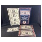 (4) Uncut $1 Bills with Joseph Barr Currency