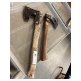 (2) Hand Forged Hatchets