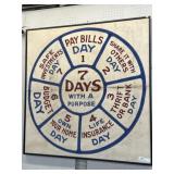 Framed Carnival Cloth Game Board