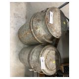 (2) Steel Milk Cans