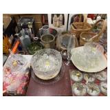 Woven Baskets, Pattern Glass, Wall Plaques