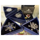 (5) Swarovski Crystal Ornaments