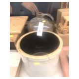 Stoneware Jug and Storage Crock
