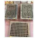 (3) Cast Metal Register Covers