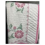 Floral Pattern Embroidered Quilt