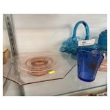 Depression and Art Glass with Porcelain Steins