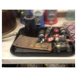 Fountain Taps, License Plates, Lantern Globe