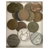 (3) Silver Nickels with Wheat Back Pennies