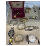 Key Wind Pocket Watch with Wristwatches