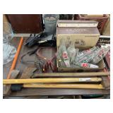 Axe, Bottles, Ice Tongs