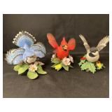 (3) Lenox Porcelain Bird Figurines