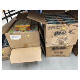 (4) Boxes of Charles Chips and M&M Tins