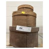 (3) Bent Wood Pantry Boxes