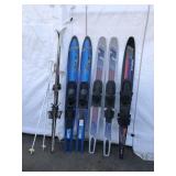 (2) Sets of Water Skis, Snow Skis and Slalom Ski