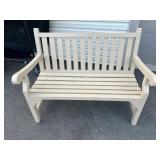 Wooden Slatted Seat Park Bench
