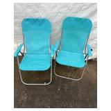 (2) Blue Folding Chairs