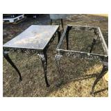 (2) Metal Table Frames