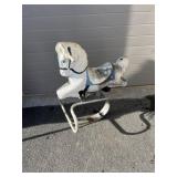 Vtg. Molded Fiberglass Spring Rocking Horse