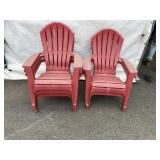 (5) Molded Plastic Adirondack Patio Chairs