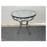 Circular Glass Top Patio Table