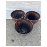 3 Garden Pots