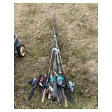 Large Grouping of Fishing Rods