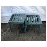 (2) Plastic Outdoor Side Tables