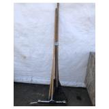 2 Squeegees, Stone Rake, Leaf Rake, etc.