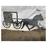 Metal Horse & Buggy Sign