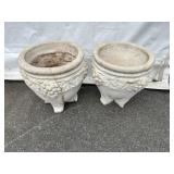(2) Concrete Planters
