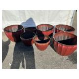 (7) Plastic Planters
