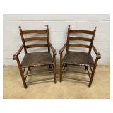(2) Woven Seat Chairs