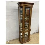 Modern Mirrored Back Curio Cabinet
