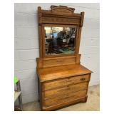 Victorian 3-drawer Dresser w/ Mirror