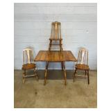 Drop Leaf Table w/ 3 Chairs