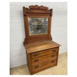 Vtg. Oak Dresser w/ Mirror