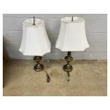 (2) Brass Table Lamps