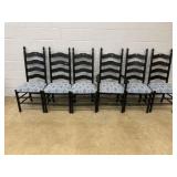 (6) Modern Ladderback Dining Chairs