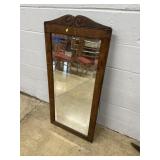 Vtg. Oak Framed Mirror